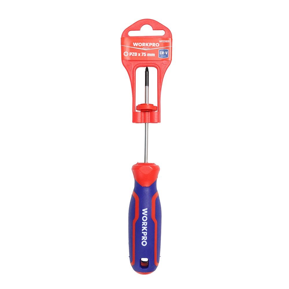 WorkproWORKPRO WP221035 PZ0x75mm CR-V Manyetik Profesyonel Yıldız TornavidaWP221035