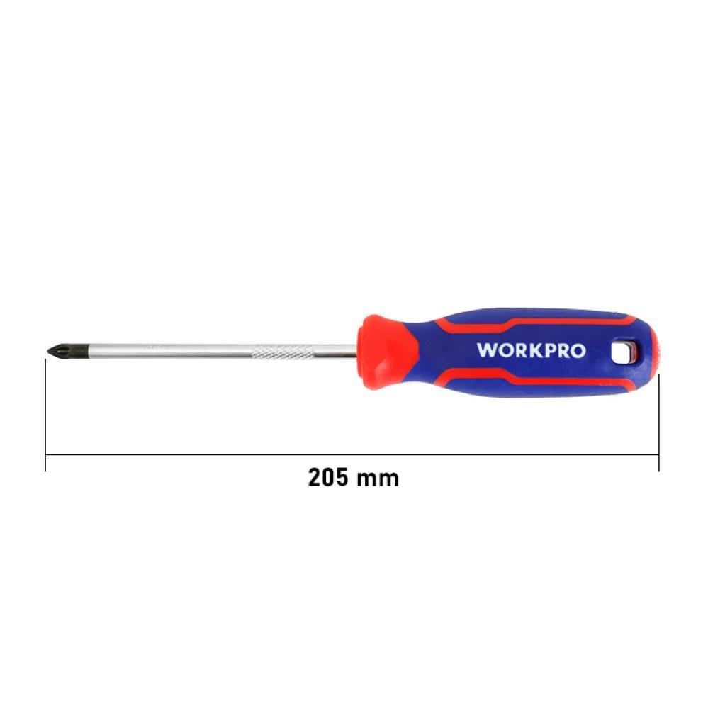 WorkproWORKPRO WP221037 PZ2x100mm CR-V Manyetik Profesyonel Yıldız TornavidaWP221037