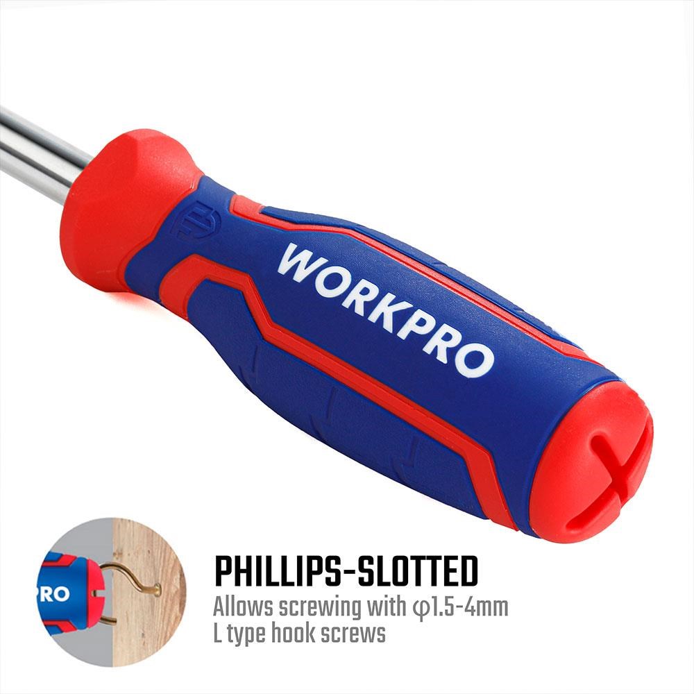 WorkproWORKPRO WP221046 6-IN-1 Profesyonel Çok Fonksiyonlu Değişken Uçlu Tornavida SetiWP221046