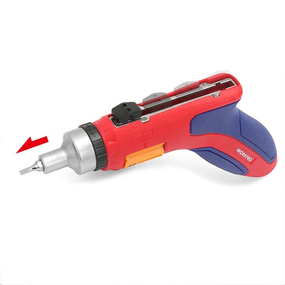 WorkproWORKPRO WP221048 24 Parça Profesyonel CR-V Kabzalı Cırcırlı Bits Tornavida Seti + Kemer Askılı Bez Taşıma ÇantasıWP221048