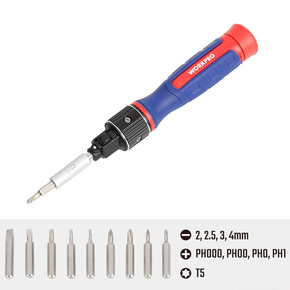 WorkproWORKPRO WP221070 9-IN-1 Profesyonel CR-V Cırcırlı Manyetik Hassas Tornavida SetiWP221070