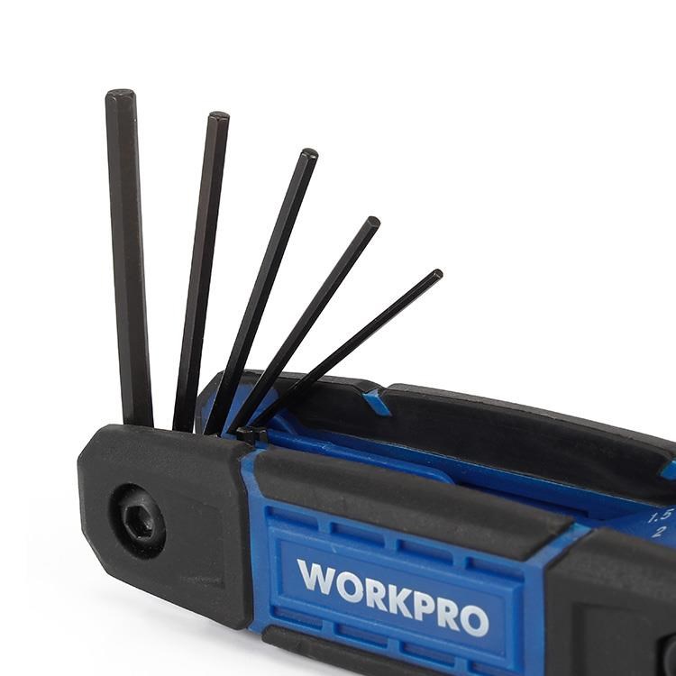 WorkproWORKPRO WP222028 8 Parça CR-V Metrik Çakı Tipi Profesyonel Allen Anahtar TakımıWP222028
