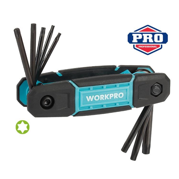 WorkproWORKPRO WP222030 8 Parça CR-V Çakı Tipi Torx Profesyonel Allen Anahtar TakımıWP222030