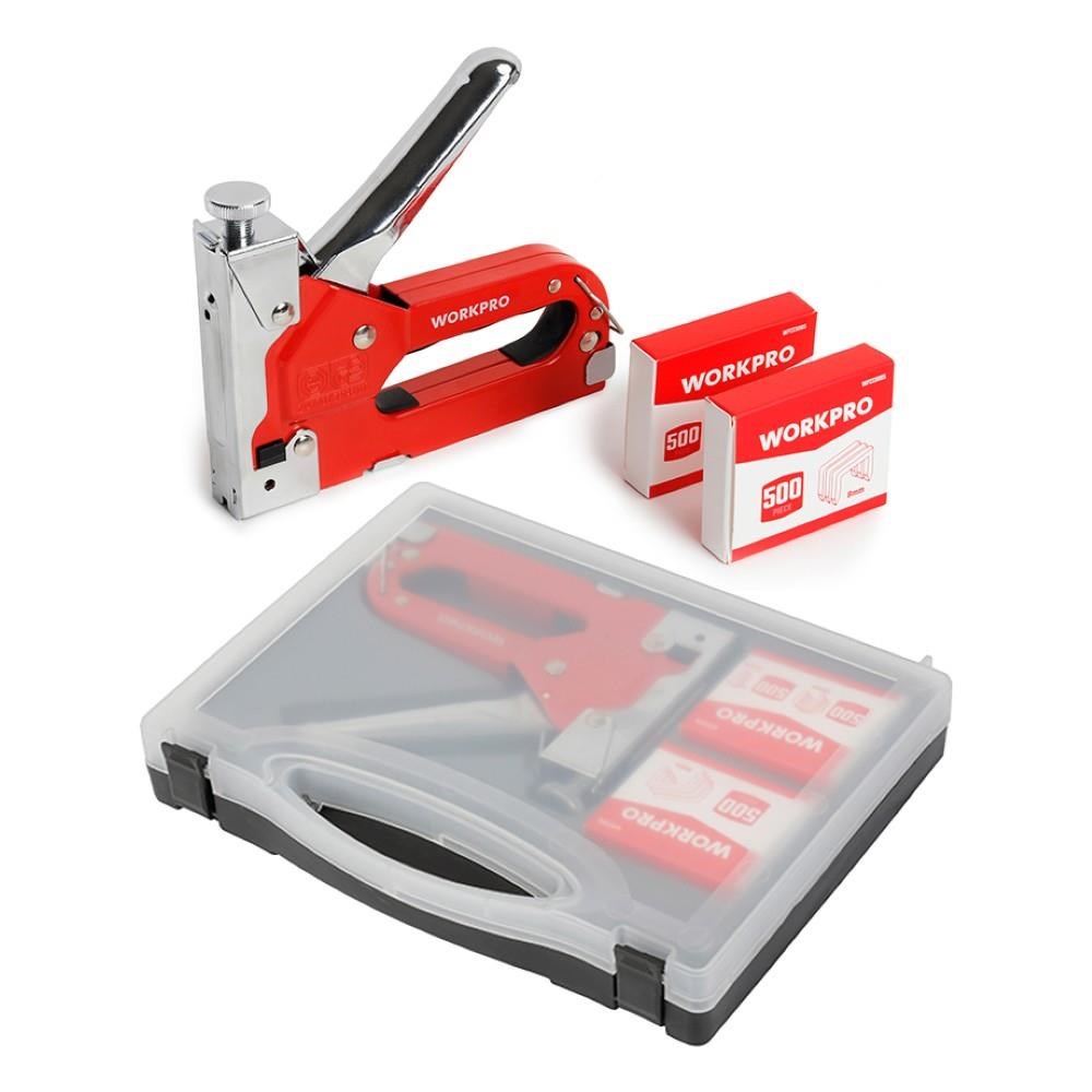 WorkproWORKPRO WP223005 3 IN 1 4-14mm Profesyonel Mekanik Zımba ve 14mm Çivi Tabancası + 1500 Adet Zımba/ÇiviWP223005