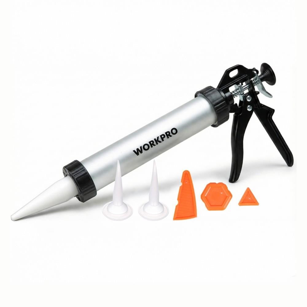 WorkproWORKPRO WP224006 590ml 6 Parça Alüminyum Profesyonel Sosis Tipi Silikon TabancasıWP224006