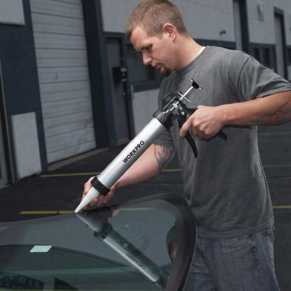 WorkproWORKPRO WP224006 590ml 6 Parça Alüminyum Profesyonel Sosis Tipi Silikon TabancasıWP224006