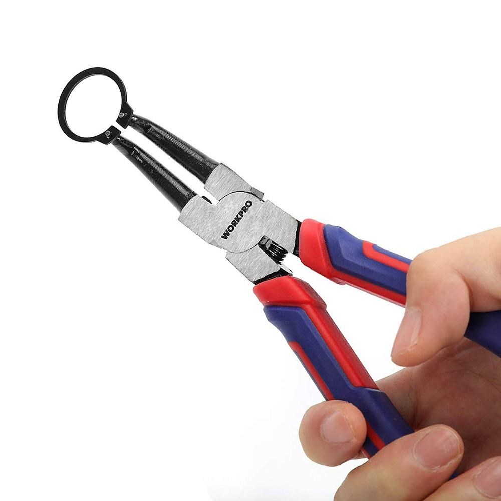 WorkproWORKPRO WP231151 180MM CR-V Eğri Uçlu Yaylı Profesyonel Dış Segman PensesiWP231151
