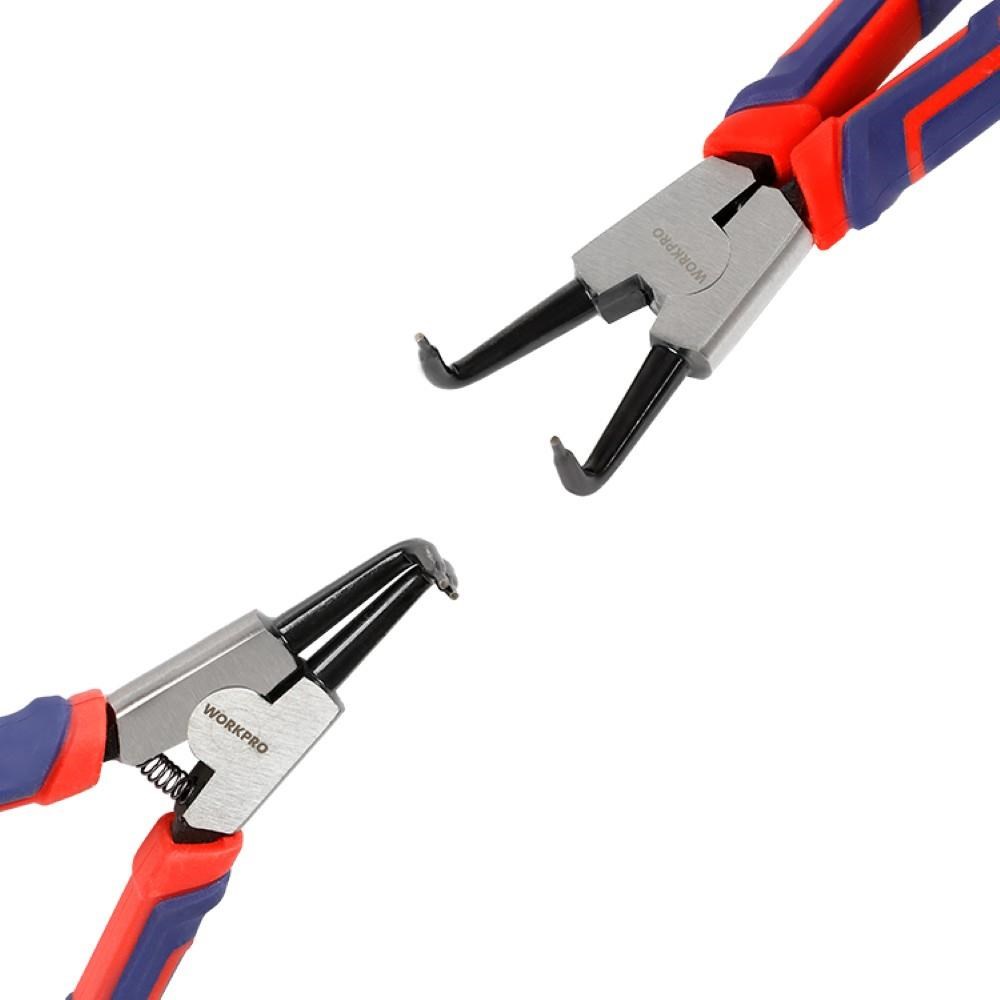 WorkproWORKPRO WP231151 180MM CR-V Eğri Uçlu Yaylı Profesyonel Dış Segman PensesiWP231151