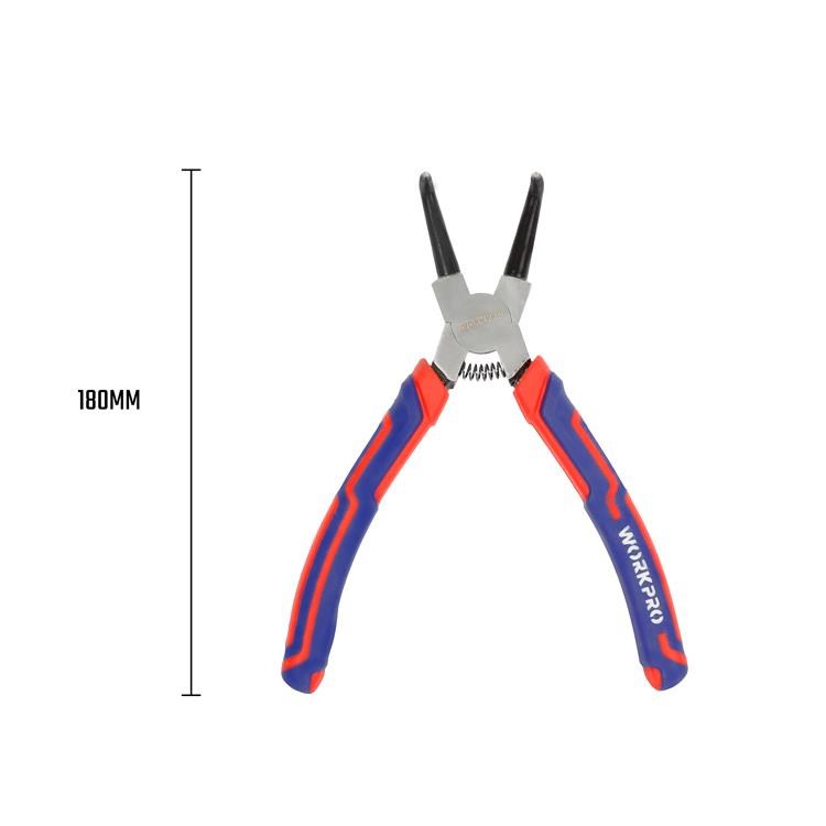 WorkproWORKPRO WP231153 180MM Cr-V Eğri Uçlu Yaylı Profesyonel Dış Segman PensesiWP231153