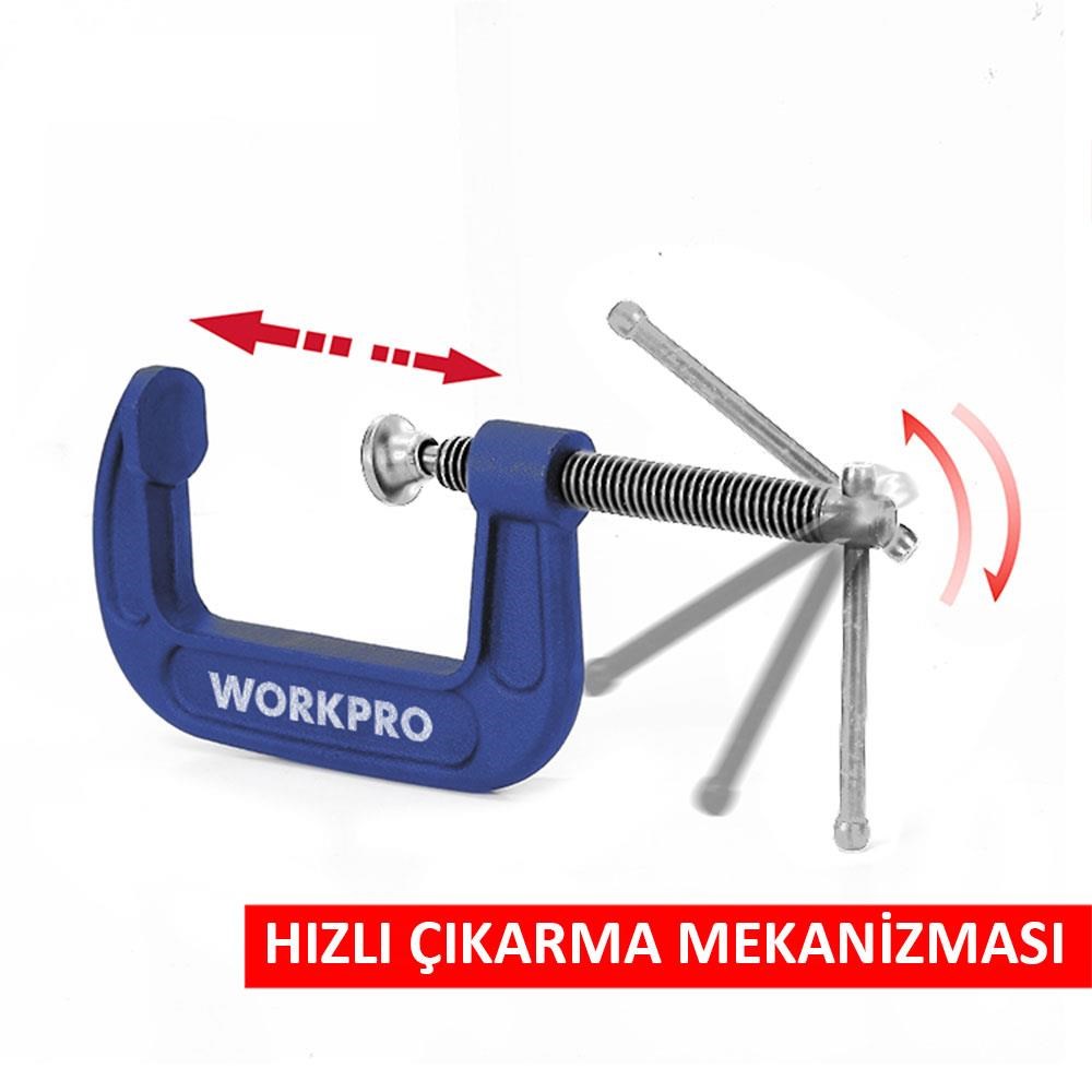 WorkproWORKPRO WP232018 75mm G Tipi İşkenceWP232018