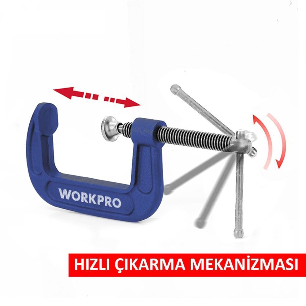 WorkproWORKPRO WP232018 75mm G Tipi İşkenceWP232018