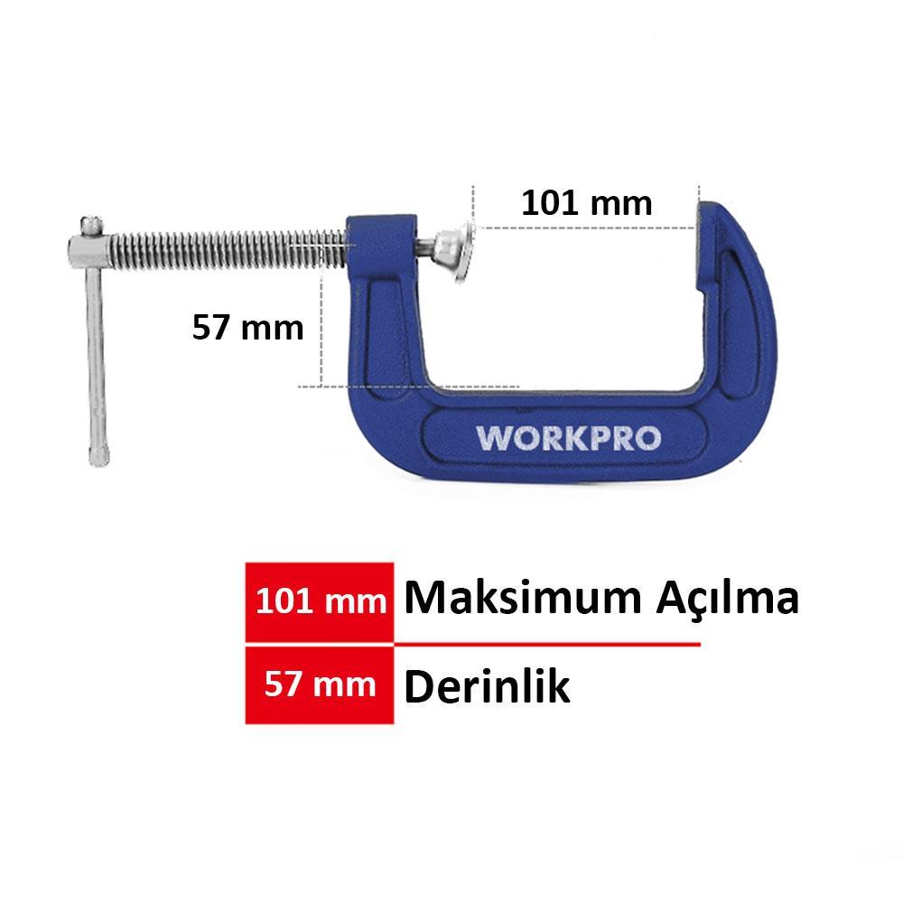WorkproWORKPRO WP232019 100mm G Tipi İşkenceWP232019
