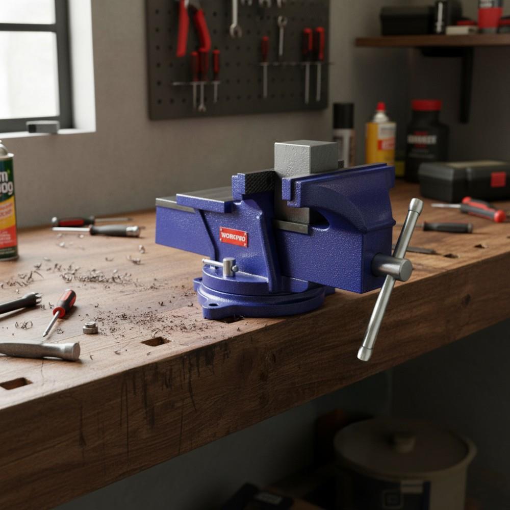 WorkproWORKPRO WP233006 125mm 360° Döner Tabanlı Örslü Profesyonel Tezgâh MengeneWP233006