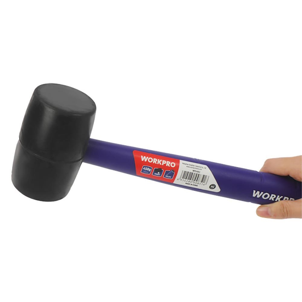 WorkproWORKPRO WP241041 57mm 450Gr PVC PP Saplı Siyah Kauçuk TokmakWP241041