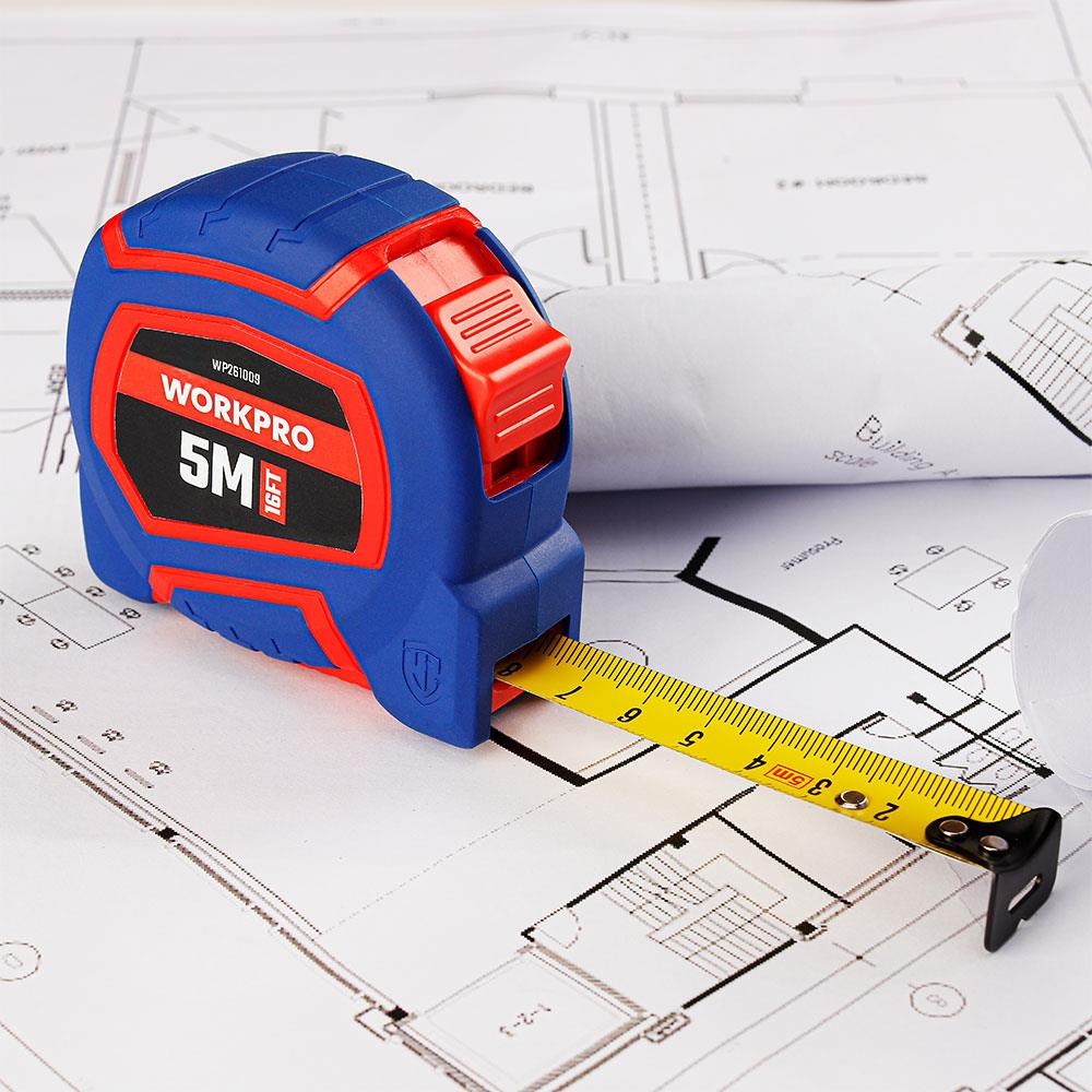 WorkproWORKPRO WP261009 5Mx19mm/16Ft. Naylon Kaplama Sarı Çelik Şerit MetreWP261009