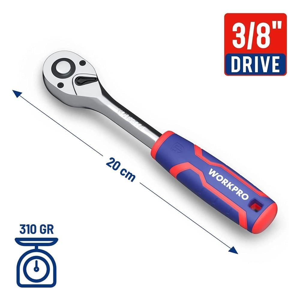 WorkproWORKPRO WP271008 3/8’’ Cr-V Profesyonel Cırcır Lokma KoluWP271008