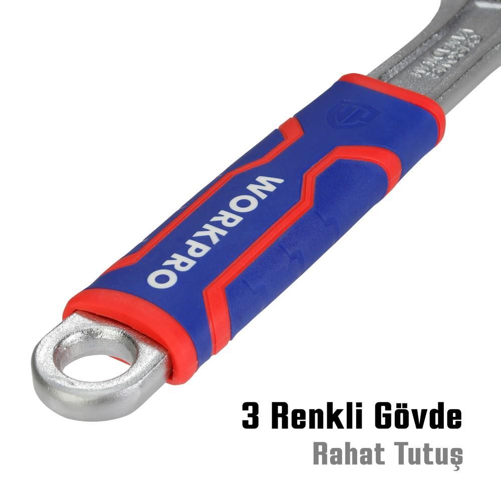 WorkproWORKPRO WP272013 300mm Cr-V Profesyonel Kurbağacık AnahtarWP272013