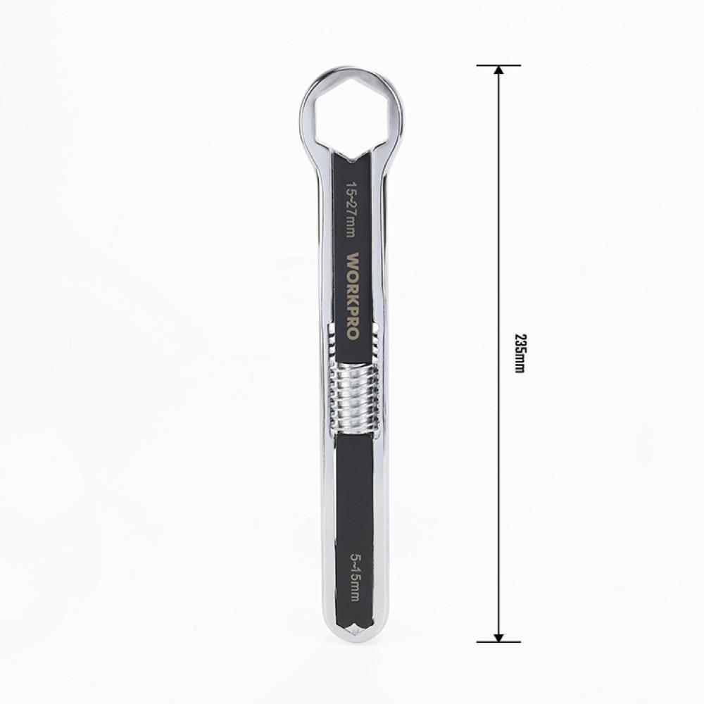 WorkproWORKPRO WP272016 5/27mm CR-V Üniversal Ayarlanabilir Çift Başlı AnahtarWP272016