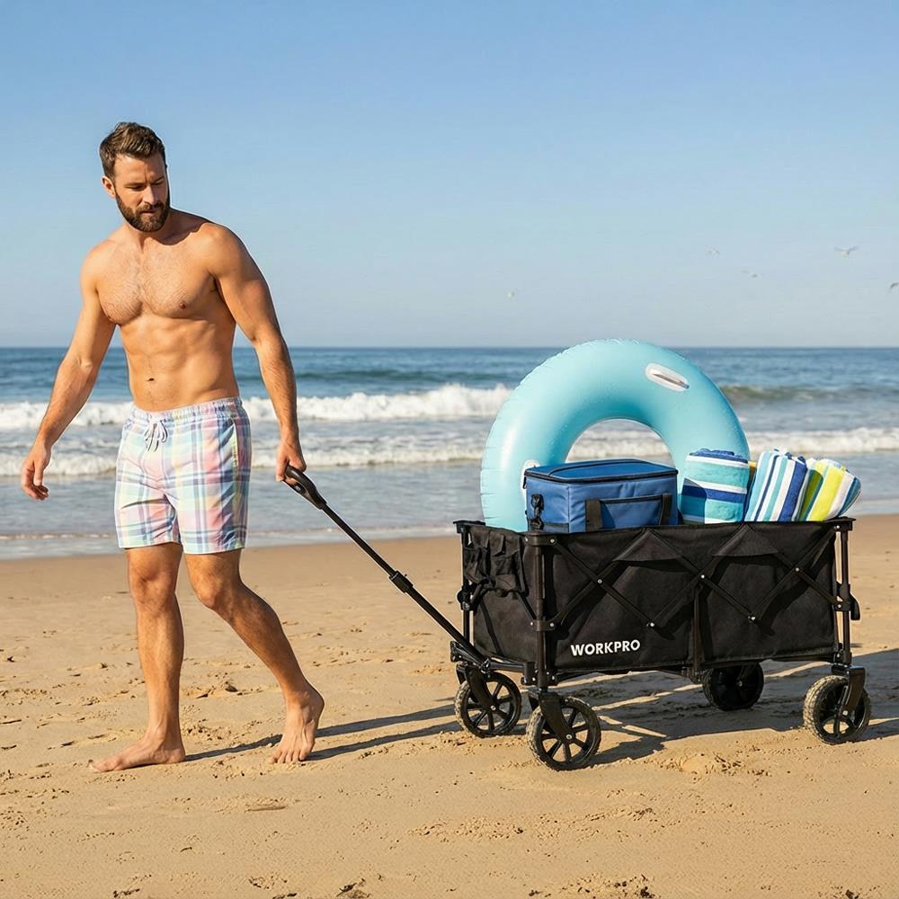 WorkproWORKPRO WP285015 80Kg 4 Tekerli Katlanabilir Ağır Hizmet Taşıma ArabasıWP285015