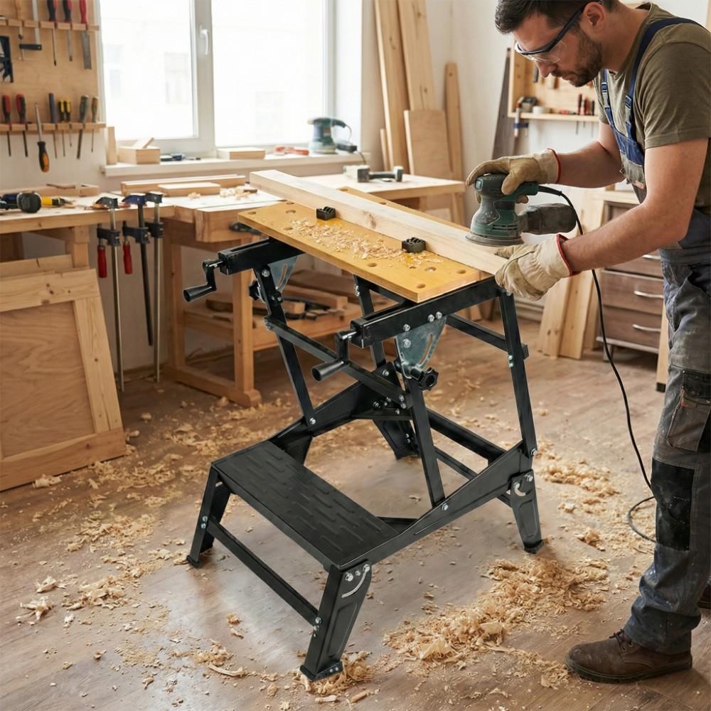 WorkproWORKPRO WP289027 100Kg 6 Kademe Ayarlanabilir Profesyonel Katlanabilir Çalışma TezgâhıWP289027
