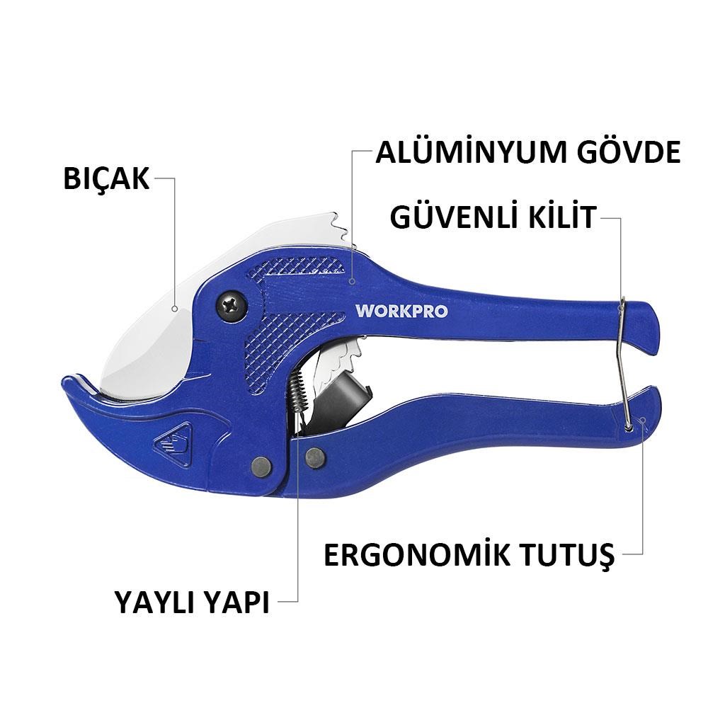 WorkproWorkpro WP301002 WORKPRO WP301002 42mm Profesyonel PPRC Plastik Boru Kesme MakasıWP301002