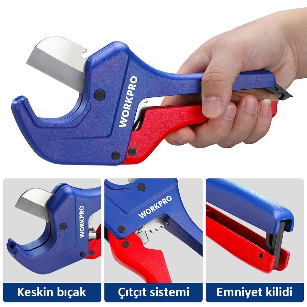 WorkproWorkpro WP301006 WORKPRO WP301006 42mm Profesyonel PPRC Plastik Boru Kesme MakasıWP301006