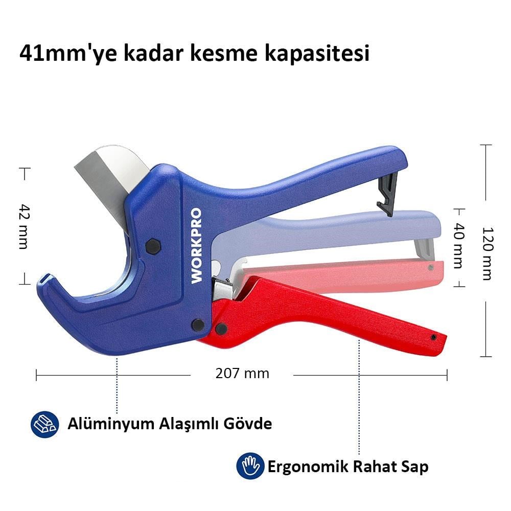 WorkproWorkpro WP301006 WORKPRO WP301006 42mm Profesyonel PPRC Plastik Boru Kesme MakasıWP301006