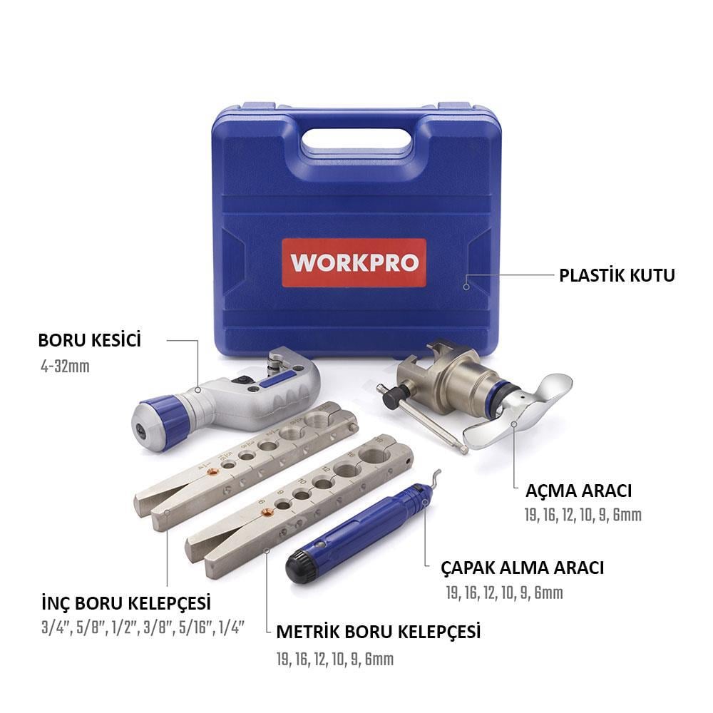 WorkproWORKPRO WP303001 5 Parça Profesyonel Havşa TakımıWP303001