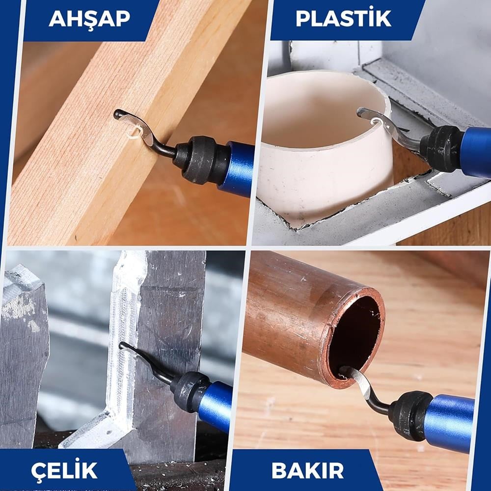 WorkproWORKPRO WP309010 Profesyonel Çapak Temizleme Kalemi + 3 Parça BıçakWP309010