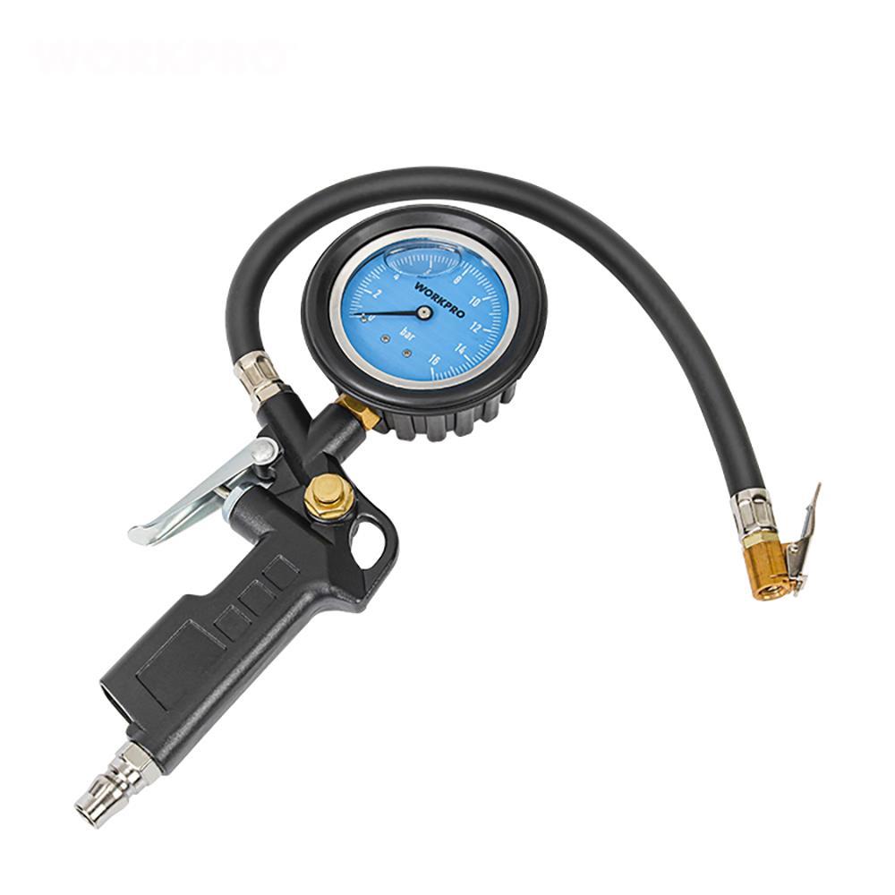 WorkproWORKPRO WP314063 16Bar Yağlı Basınç Göstergeli Profesyonel Havalı Lastik Şişirme TabancasıWP314063