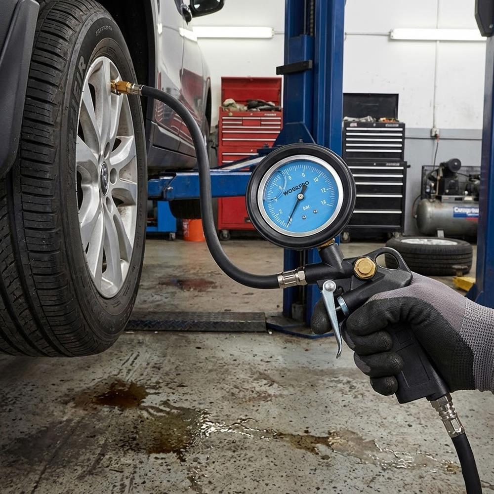 WorkproWORKPRO WP314063 16Bar Yağlı Basınç Göstergeli Profesyonel Havalı Lastik Şişirme TabancasıWP314063