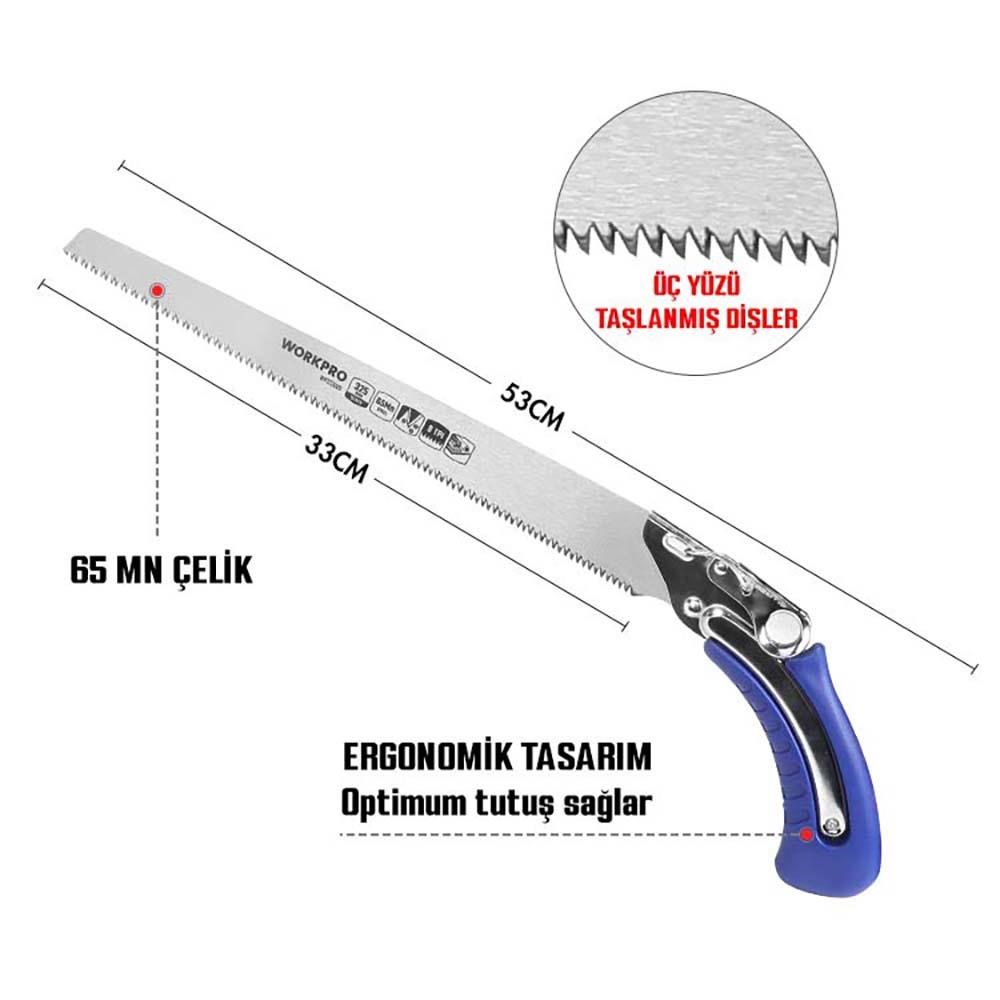 WorkproWORKPRO WP333008 325mm 8TPI Profesyonel Ağaç Budama TesteresiWP333008