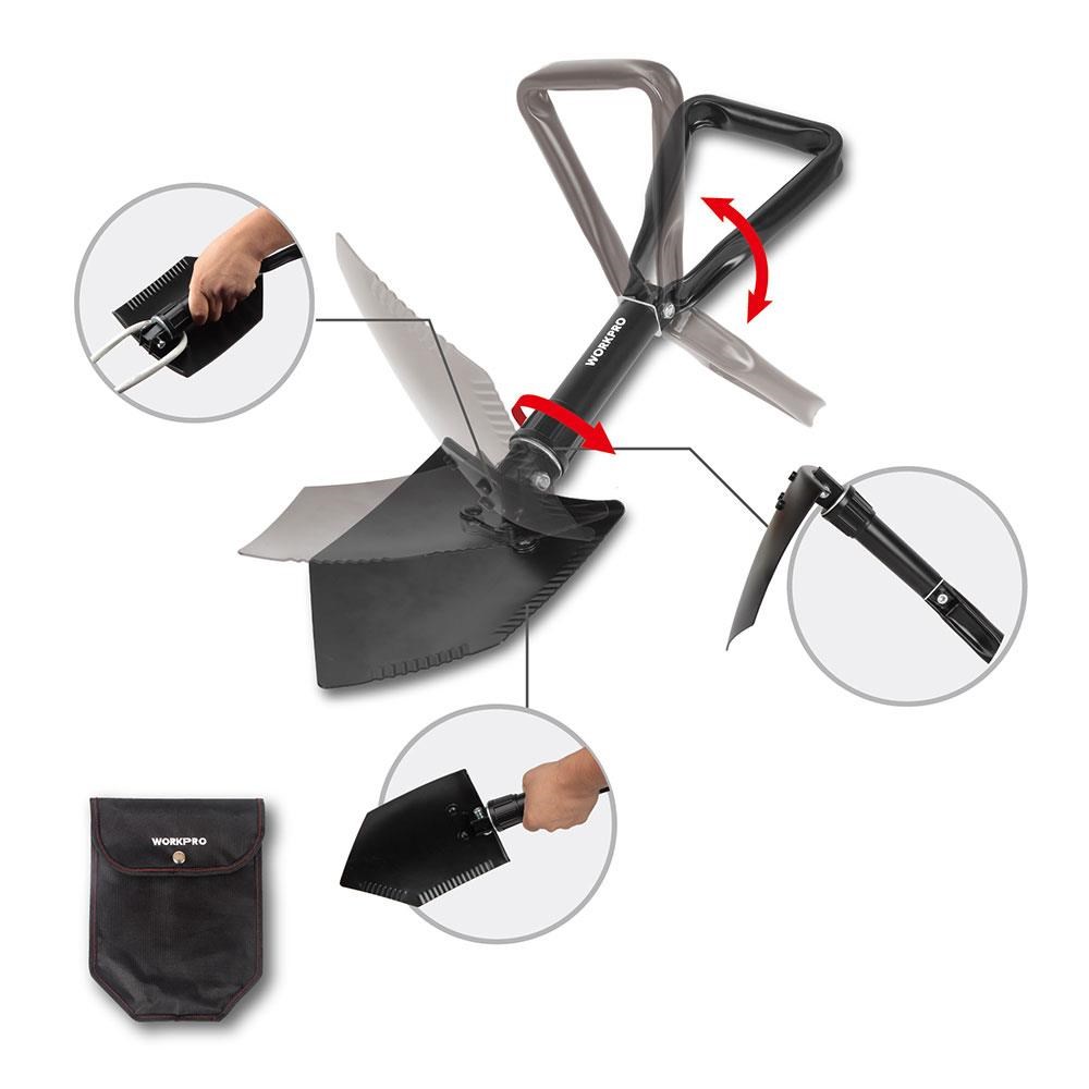 WorkproWORKPRO WP335006 570MM Katlanabilir Çok Amaçlı Profesyonel Kamp KüreğiWP335006