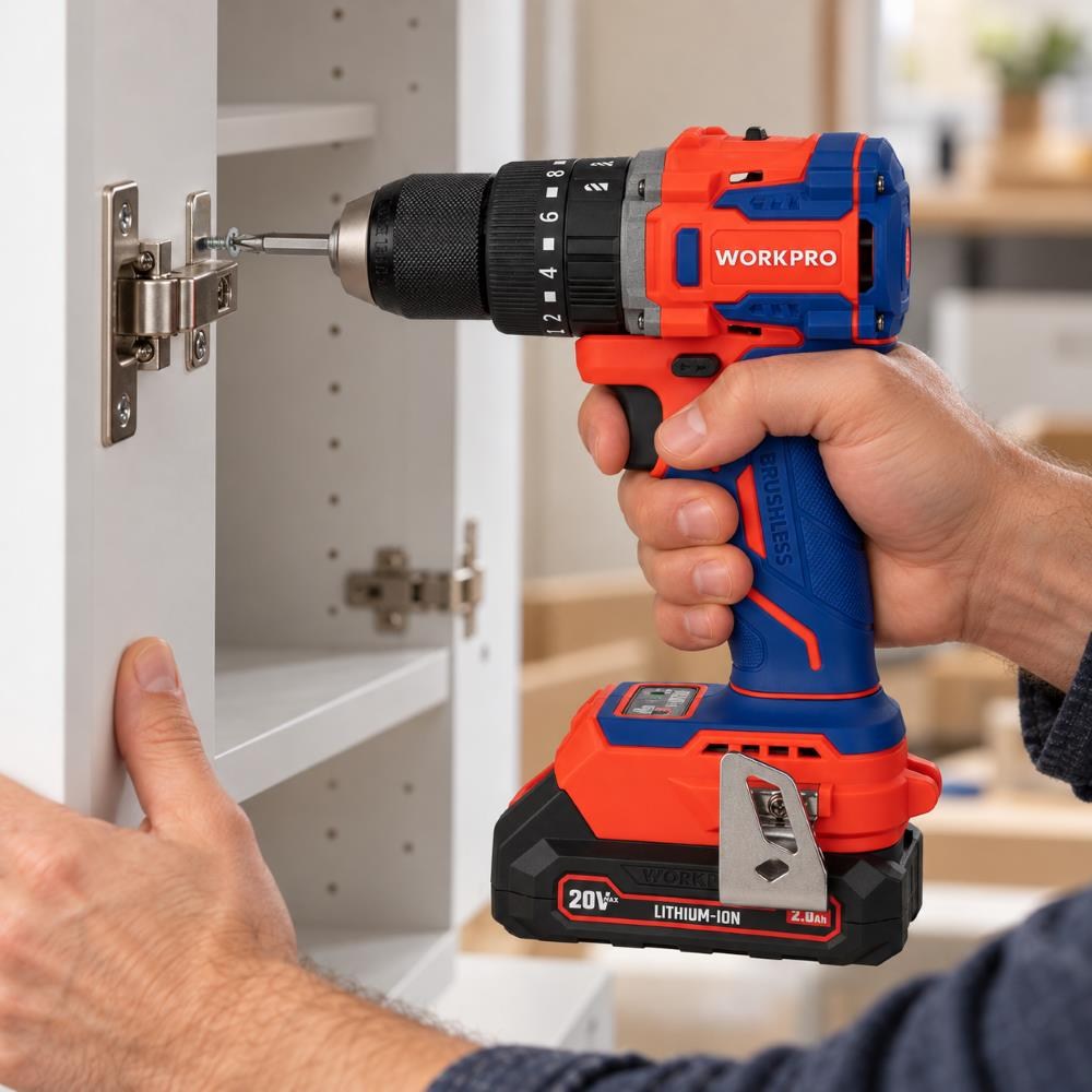 WorkproWORKPRO WP390016 20Volt 65Nm. Kömürsüz Profesyonel Şarjlı Darbeli Matkap (Akü Dahil Değildir)WP390016