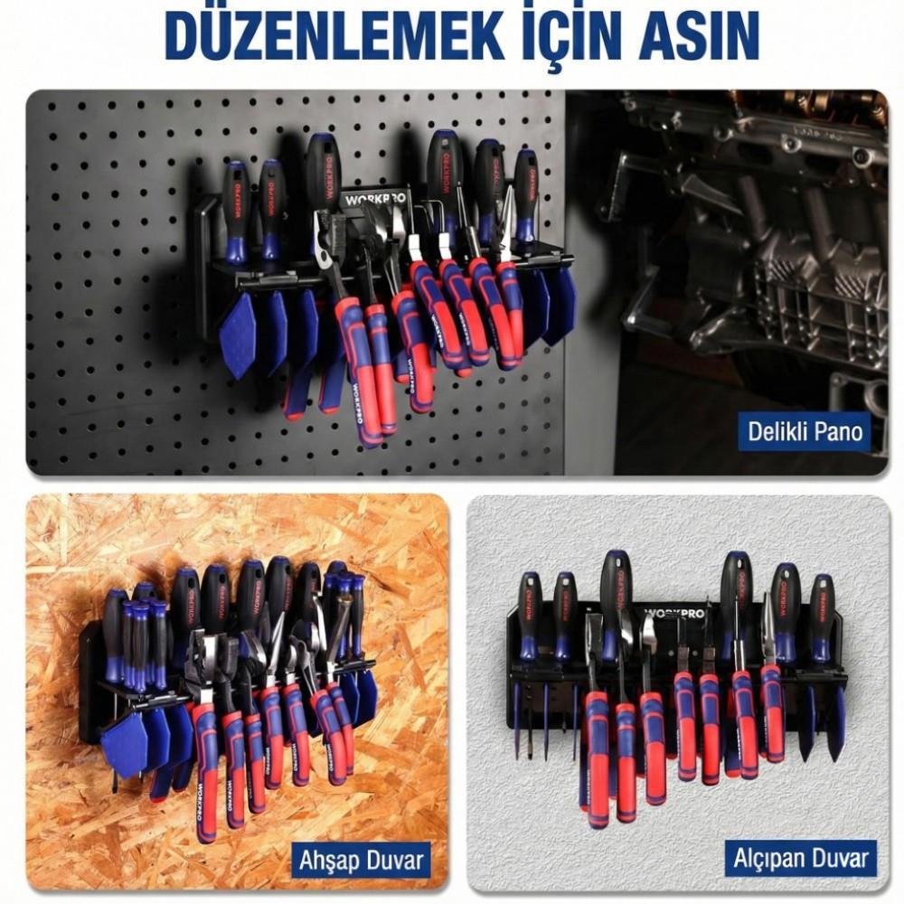 WorkproWORKPRO WP433073 Çok Amaçlı El Aleti Duvar Askı/Depolama RafıWP433073