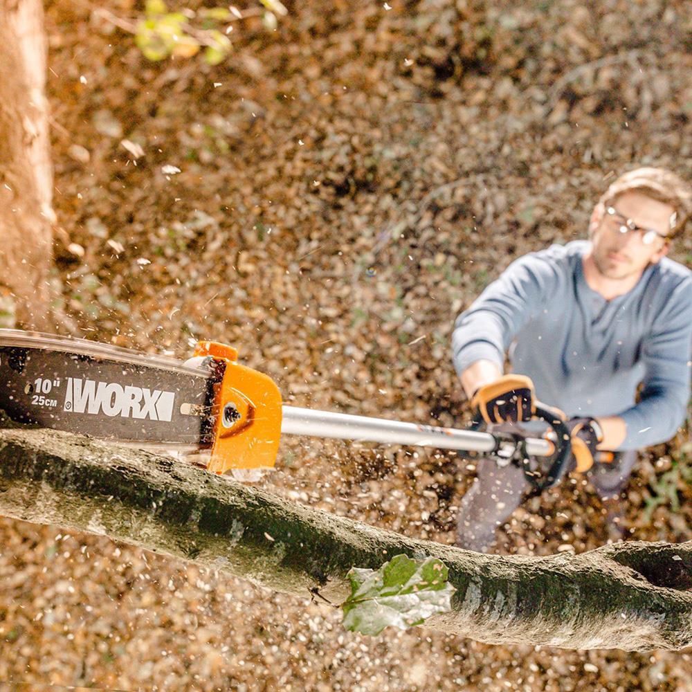 WorxWORX WA0222 WG186E.1 ile Uyumlu 25CM Teleskobik Uzatmalı Zincirli Dal Budama BaşlığıWA0222