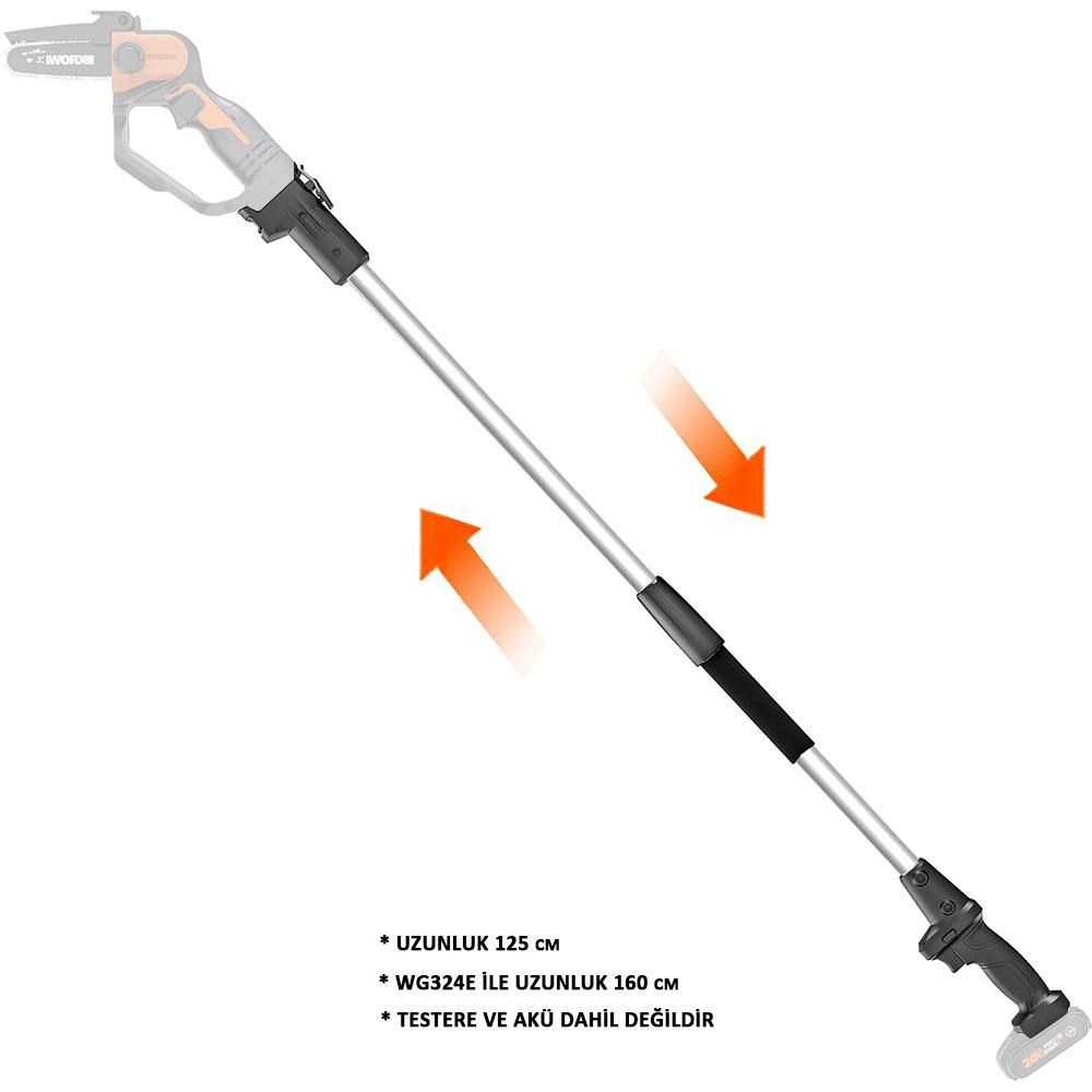 WorxWORX WA4301 WG324E İçin 125CM Alüminyum Uzatma AparatıWA4301
