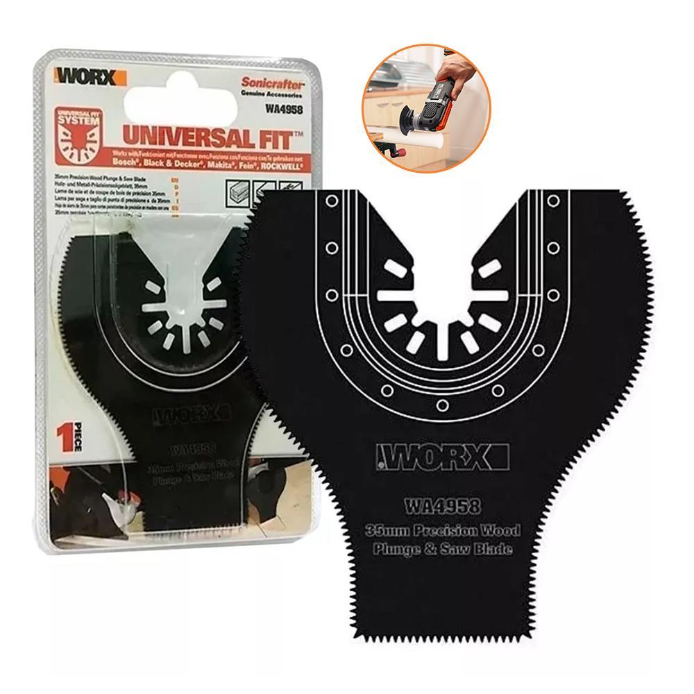 WorxWORX WA4958 Çok Amaçlı Raspalama Makinası İçin 35x80mm 180˚ Ahşap, Fiberglas, PVC Universal Dalma/Kesme BıçağıWA4958