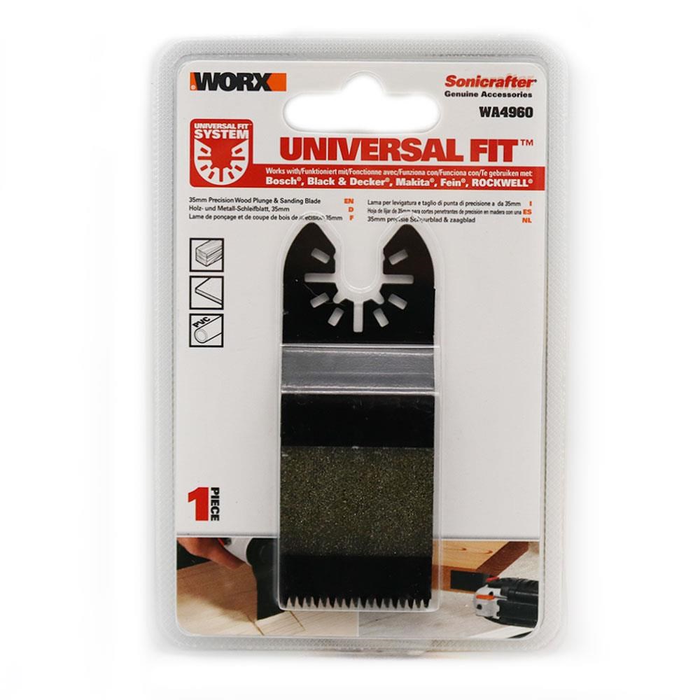 WorxWORX WA4960 Çok Amaçlı Raspalama Makinası İçin 35x40mm Ahşap, PVC Universal Kesme ve Zımparalama BıçağıWA4960