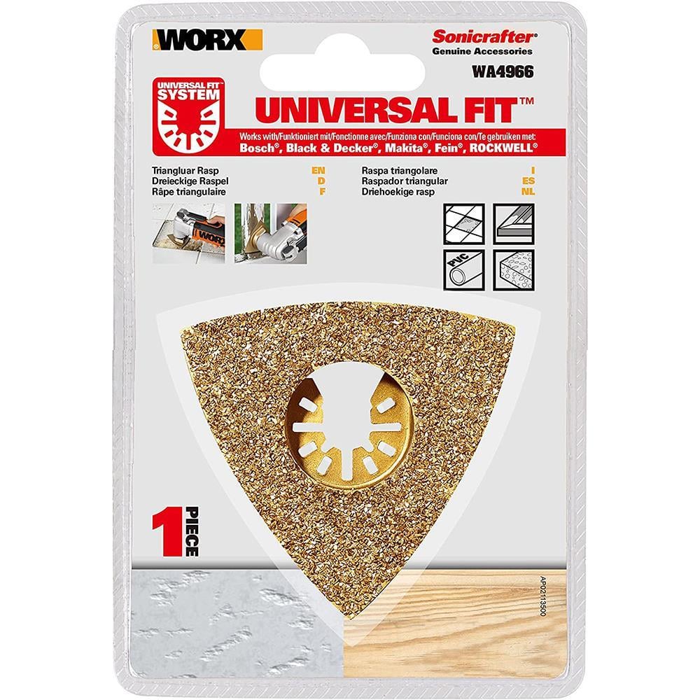 WorxWORX WA4966 Çok Amaçlı Raspalama Makinası İçin 75x75mm Karbür Kaplama Harç, Boya, Yapıştırıcı Universal Zımpara BaşlığıWA4966