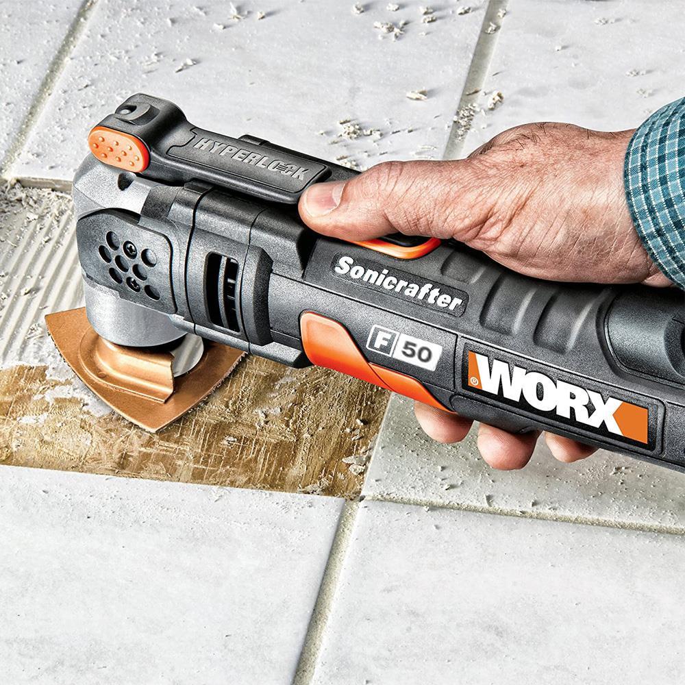 WorxWORX WA4966 Çok Amaçlı Raspalama Makinası İçin 75x75mm Karbür Kaplama Harç, Boya, Yapıştırıcı Universal Zımpara BaşlığıWA4966
