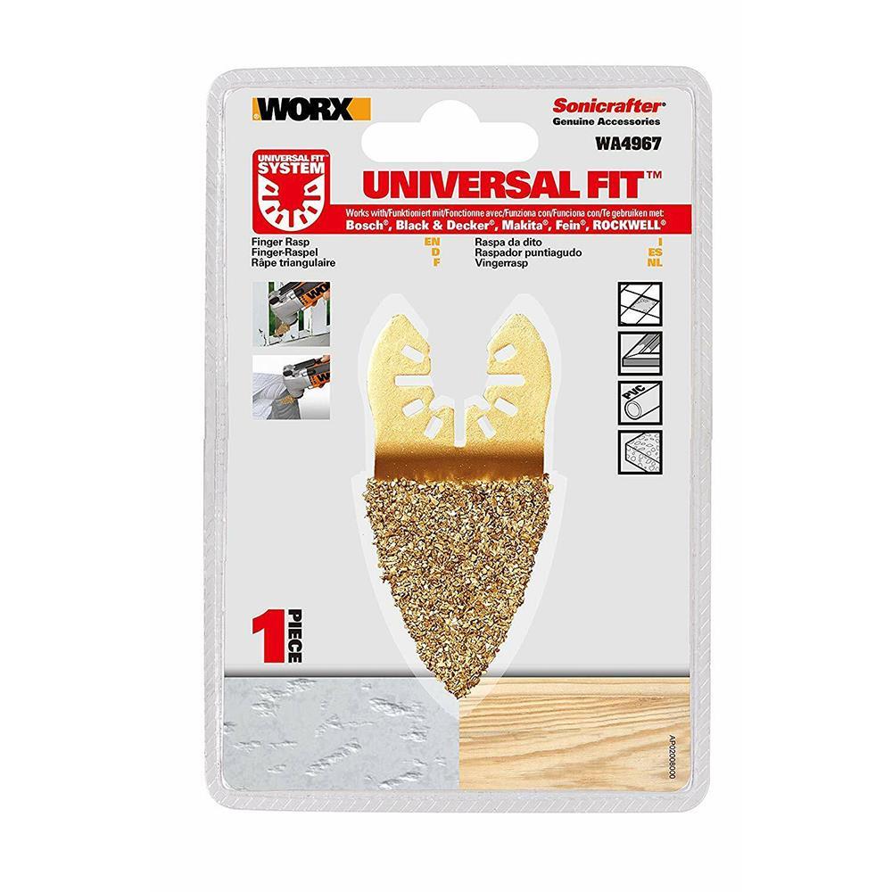 WorxWORX WA4967 Çok Amaçlı Raspalama Makinası İçin 33x33mm Karbür Kaplama Harç, Boya, Yapıştırıcı Universal Parmak Zımpara BaşlığıWA4967