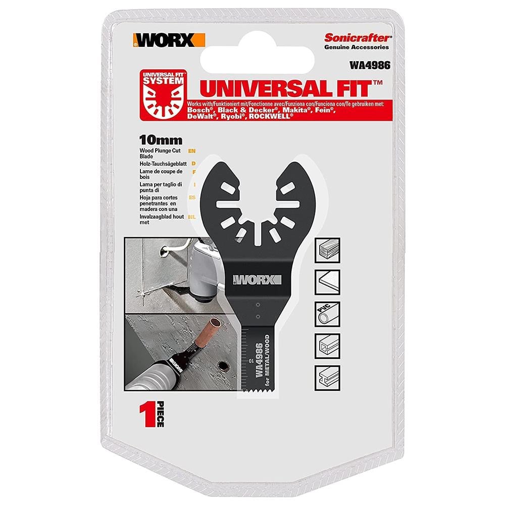 WorxWORX WA4986 Çok Amaçlı Raspalama Makinası İçin 10x20mm Metal, Ahşap, Fiberglas, PVC Universal Hassas Kesme BıçağıWA4986