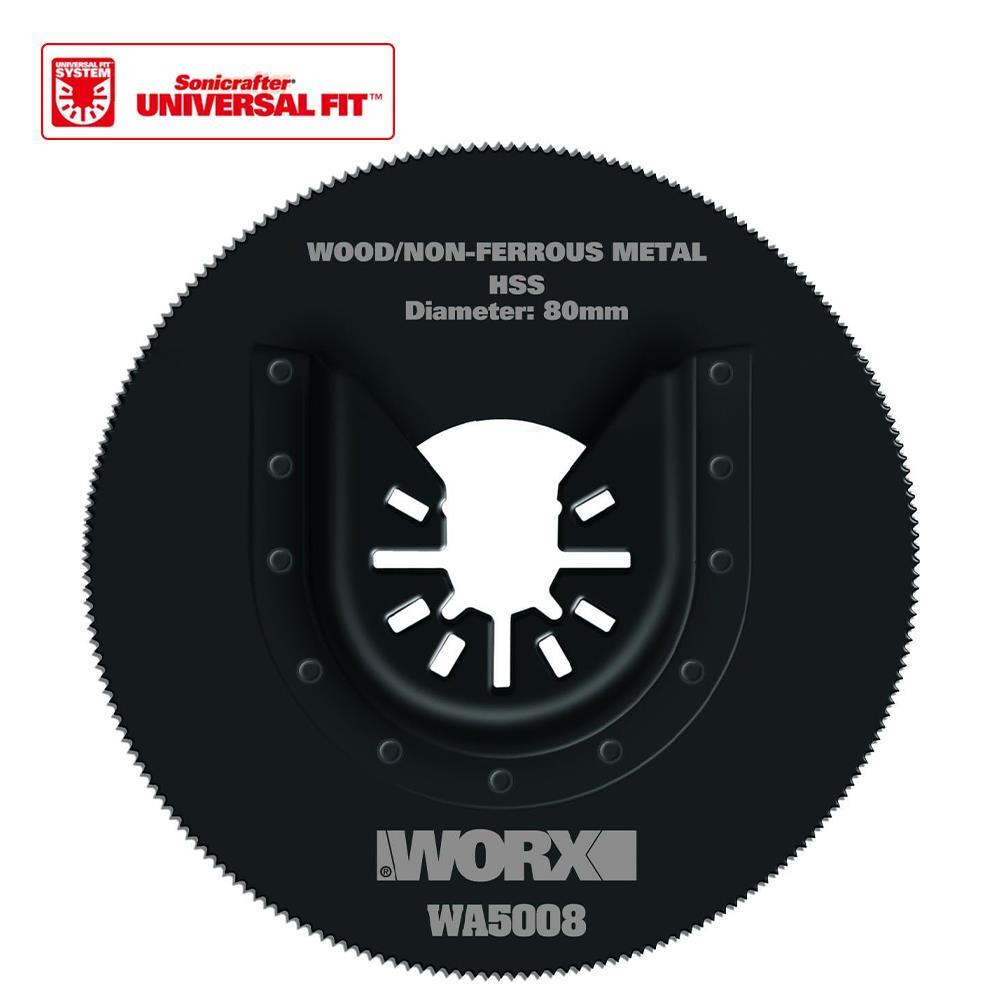 WorxWORX WA5008 Çok Amaçlı Raspalama Makinası İçin 80mm 360˚ Metal, Ahşap, Fiberglas, PVC Universal Kesme BıçağıWA5008