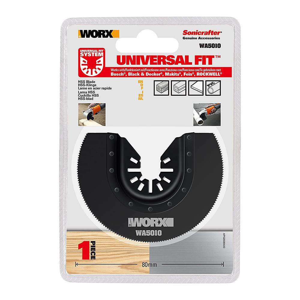 WorxWORX WA5010 Çok Amaçlı Raspalama Makinası İçin 80mm 180˚ Metal, Ahşap, Fiberglas, PVC Universal Kesme BıçağWA5010