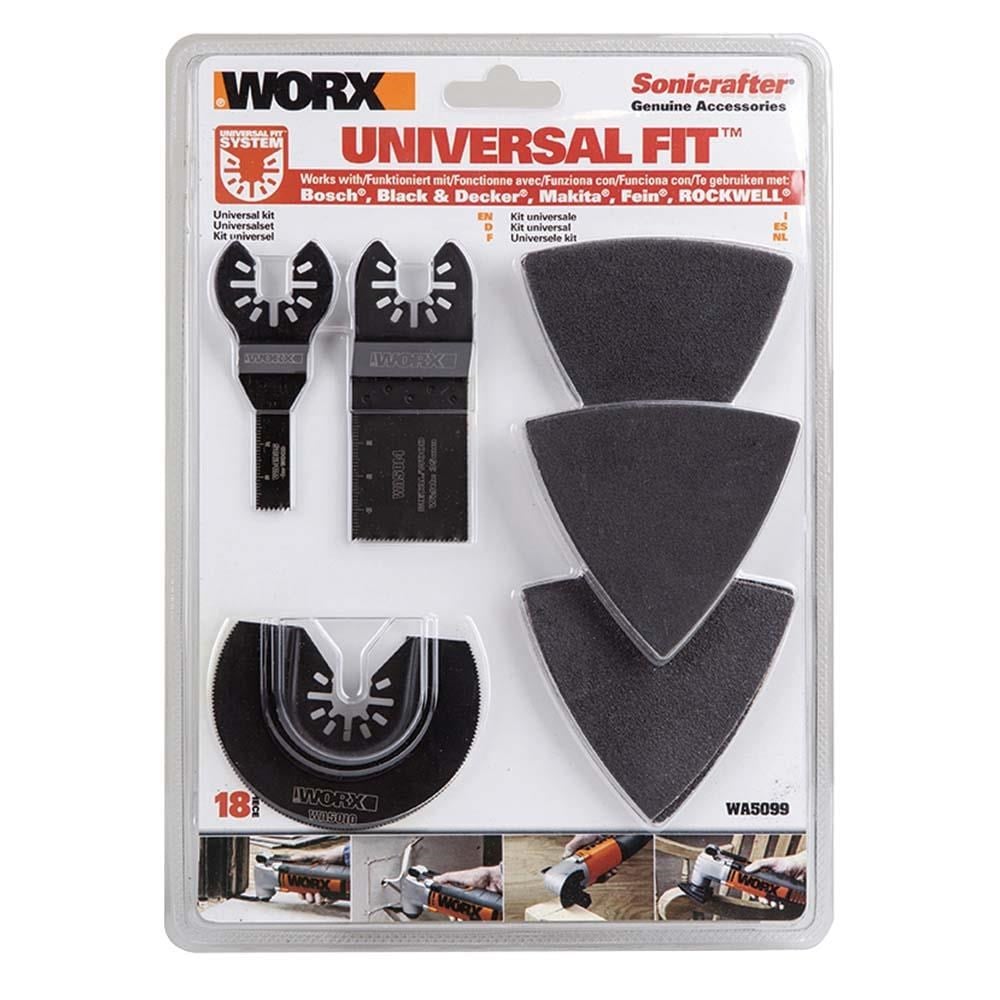 WorxWORX WA5099 18 Parça Universal Metal, Ahşap Kesme ve Zımpara Kâğıdı Aksesuar SetiWA5099