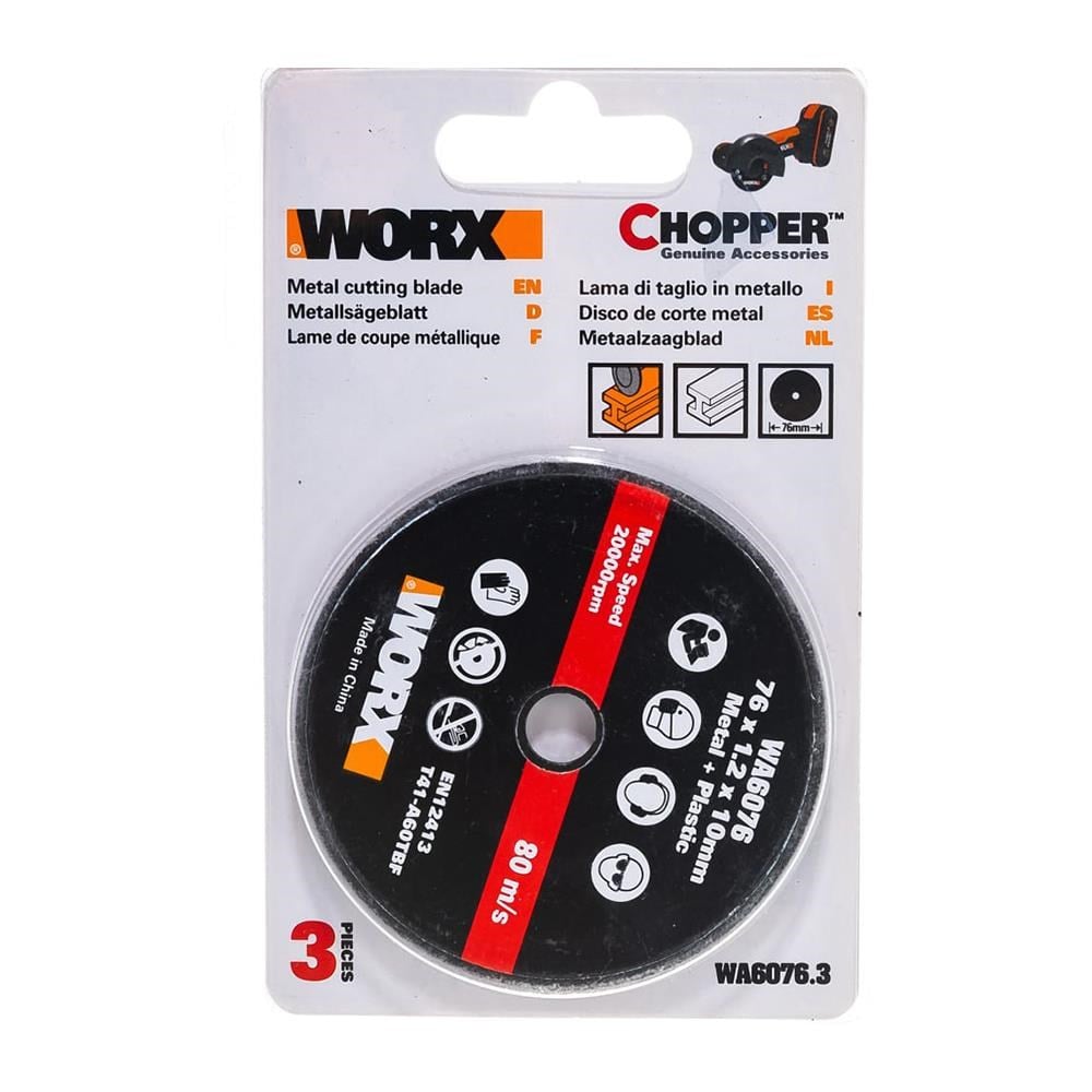 WorxWORX WA6076.3 WX801 İçin 76x10mm 3 Adet Metal ve PVC Kesme TaşıWA6076.3