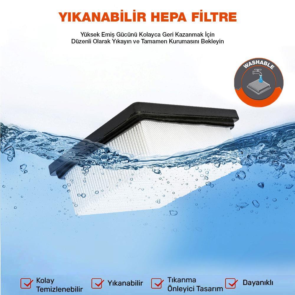 WorxWORX WA6078 WX031 Şarjlı Süpürge İçin Yedek HEPA FiltreWA6078