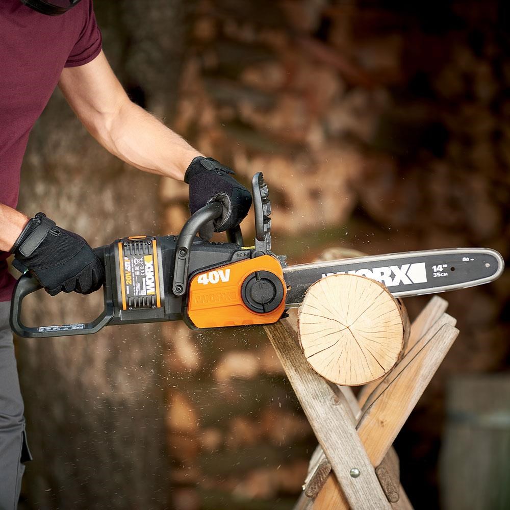 WorxWORX WG384E 40Volt 2.0Ah Li-ion 35CM Profesyonel Şarjlı Kömürsüz Zincirli TestereWG384E