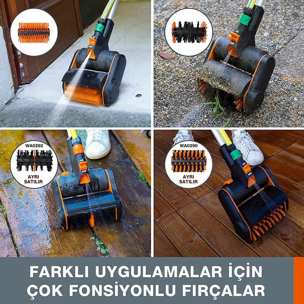WorxWORX WG441E 20Volt 4.0Ah. Li-ion Tek Akülü 165MM Profesyonel Çok Amaçlı Şarjlı Zemin FırçasıWG441E
